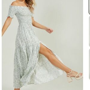 Altar’d State Sage XL Bailey Smocked Maxi Dress